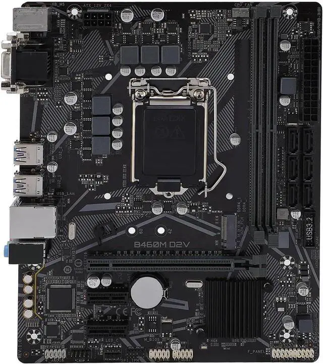 Main image of B460M D2V Motherboard, for LGA 1200 10th Generation Core Pentium Celeron, M ATX Mainboard with 64GB DDR4, 6 III, 1 M.2 Slot