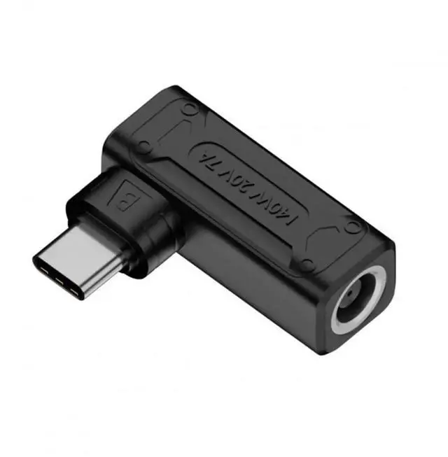 Main image of Adapter 140W 100W DC Jack 7.4x5.0mm Input to USB-C Type-C Angled 90 Degree Power Plug Charge Adapter for Laptop Phone