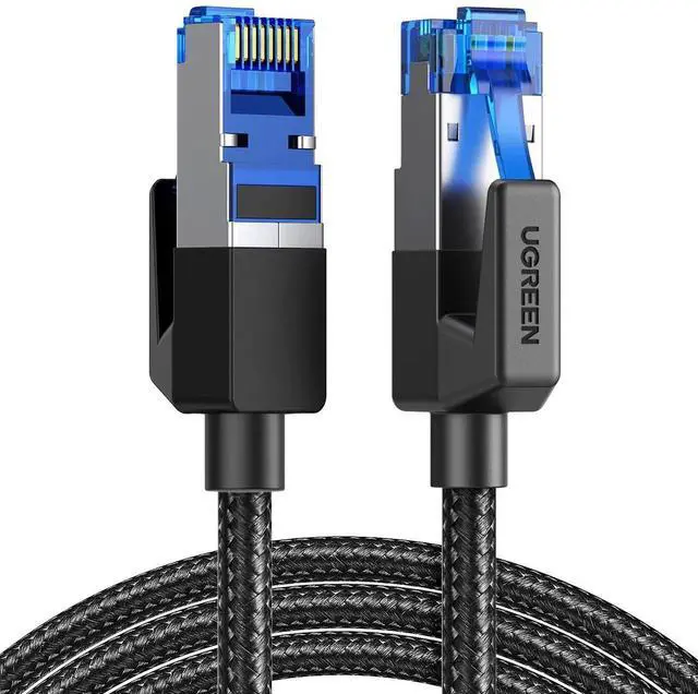 Main image of JAENFONG Cat 8 Ethernet Cable 15FT, High Speed Braided 40Gbps 2000Mhz Network Cord Cat8 RJ45 Shielded Indoor Heavy Duty LAN Cables Compatible for Gaming PC PS5 Xbox Modem Router 15FT