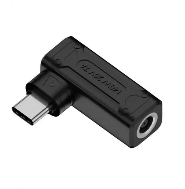 Main image of Adapter 140W 100W DC Jack 6.0x1.4mm Input to USB-C Type-C Angled 90 Degree Power Plug Charge Adapter for Laptop Phone