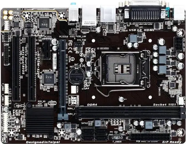 Alt view image 3 of 3 - Computer Motherboards Fit forGigabyte GA-H110M-S2PH DDR4 Motherboard H110 LGA 1151 I3 I5 I7 DDR4 32G