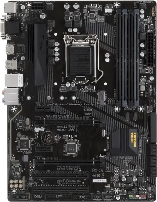 Main image of Computer Motherboards Fit forGigabyte B250 HD3 Desktop Motherboard LGA 1151 Support 6th/7th-Gen I7 I5 I3 DDR4 64GB M.2 SSD