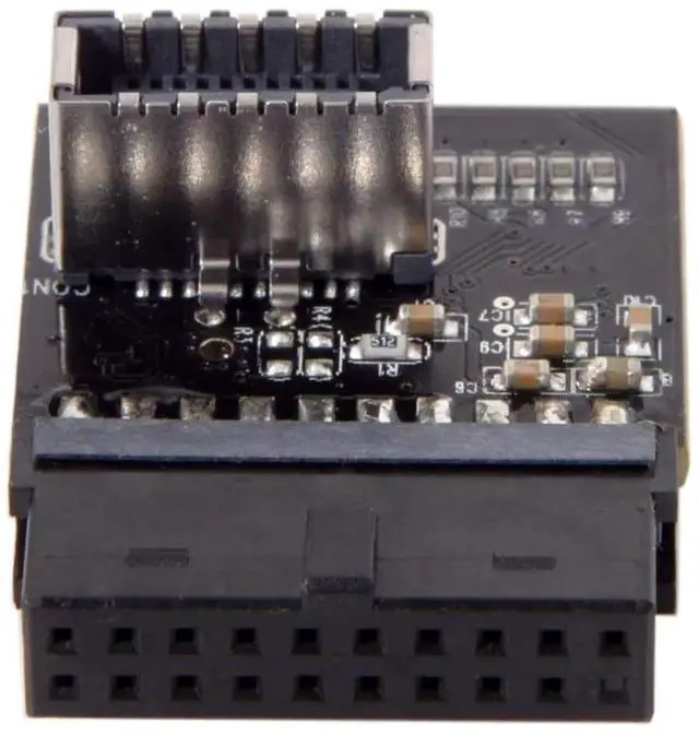 Alt view image 3 of 7 - JAENFONG Motherboard 19/20Pin to USB 3.1 Type E Front Panel Socket Converter Adapter with Chip