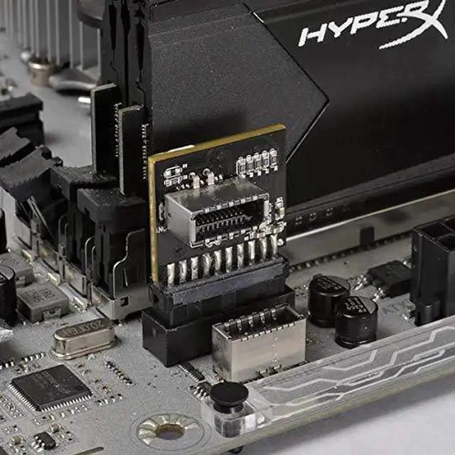 Alt view image 7 of 7 - JAENFONG Motherboard 19/20Pin to USB 3.1 Type E Front Panel Socket Converter Adapter with Chip