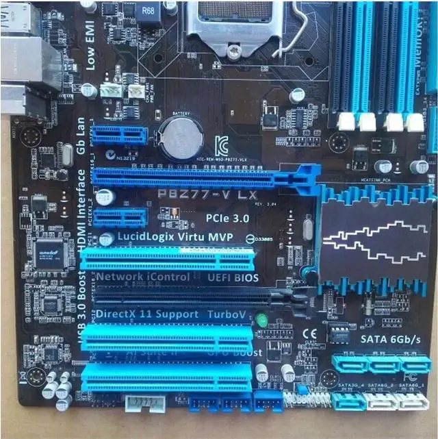 Alt view image 3 of 4 - Pc Motherboard Motherboard Fit forASUS Motherboard P8Z77-V LX LGA 1155 DDR3 I3 I5 22/32nm CPU USB3.0 32GB SATA3 VGA HDMI Z77 Desktop Motherboard