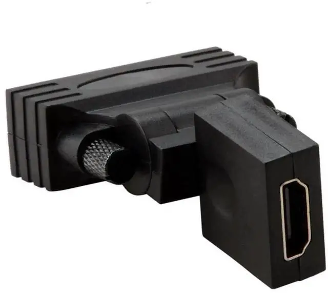Alt view image 7 of 7 - JAENFONG HDMI to DVI Adapter,DVI Male to HDMI Female 180/360 Degree Angled Flip Rotation Gold Plating Bidirectional Converter Adapter for TV, Monitor, Computer