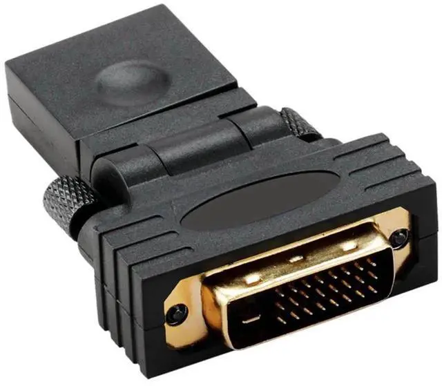 Alt view image 2 of 7 - JAENFONG HDMI to DVI Adapter,DVI Male to HDMI Female 180/360 Degree Angled Flip Rotation Gold Plating Bidirectional Converter Adapter for TV, Monitor, Computer