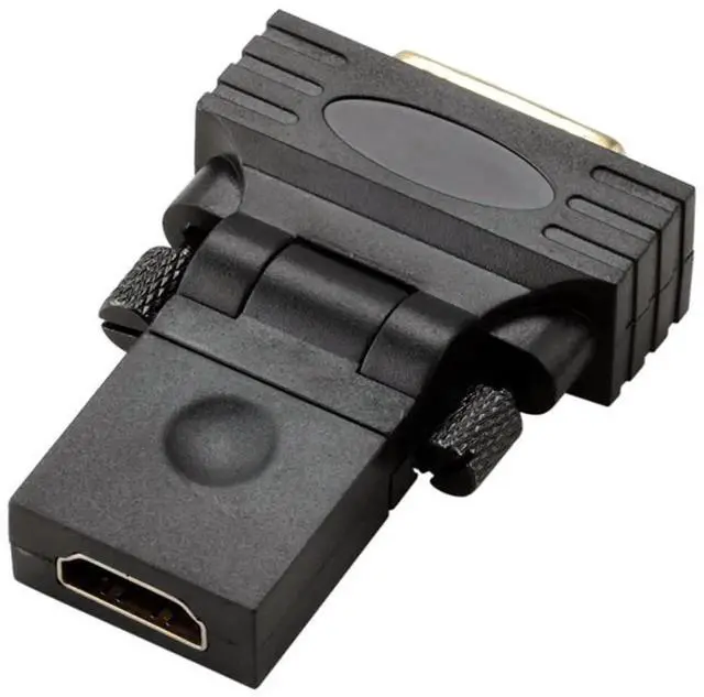 Alt view image 4 of 7 - JAENFONG HDMI to DVI Adapter,DVI Male to HDMI Female 180/360 Degree Angled Flip Rotation Gold Plating Bidirectional Converter Adapter for TV, Monitor, Computer