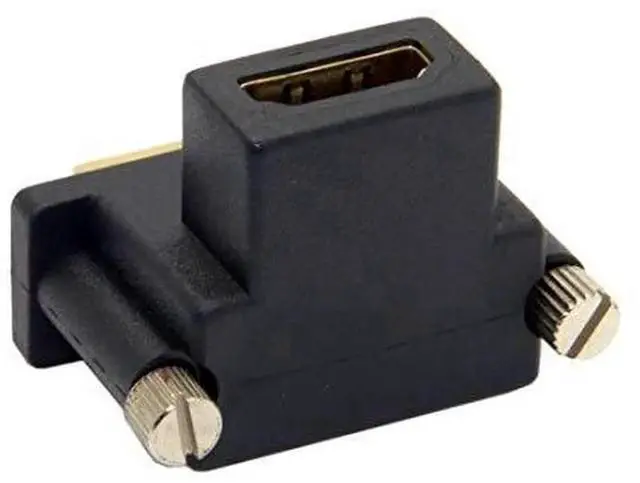 Alt view image 6 of 7 - JAENFONG HDMI to DVI Adapter,DVI Male to HDMI Female 90 Degree UP Angled Gold Plating Bidirectional Converter Adapter for TV, Monitor, Computer