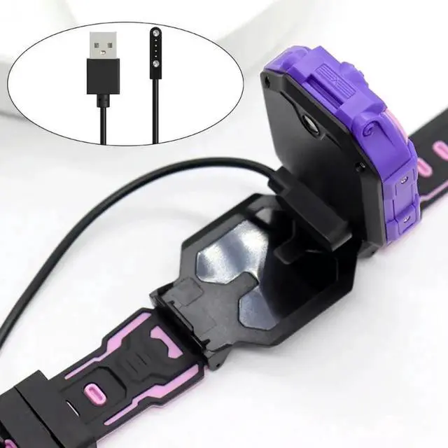 Alt view image 2 of 3 - JAENFONG Universal 4pin 9mm 3.0mm Space Watch Magnetic Charging Cable USB 2.0 Male To 4 Pin Magnetic Charger Line For Watch
