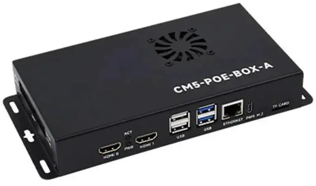 Alt view image 2 of 4 - JAENFONG For Raspberry Pi Compute Module 5 IO Board Kit With Poe Gigabit Ethernet RJ45 For Rpi CM5 Poe Expansion Board US PLUG