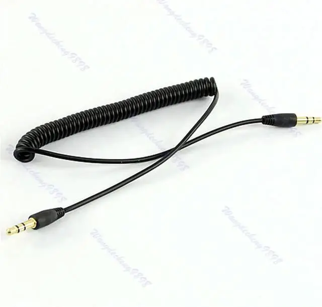 Main image of JAENFONG OOTDTY 3.5mm Jack Audio Coiled Spiral Male to Male M/M Plug Stereo Extension Cable 4Ft