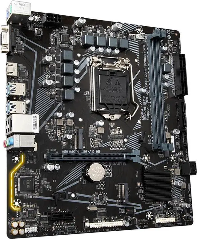 Alt view image 3 of 3 - Motherboard Fit for B560M D2VX SI forIntel B560 LGA 1200 with I/O Back Plate Shield