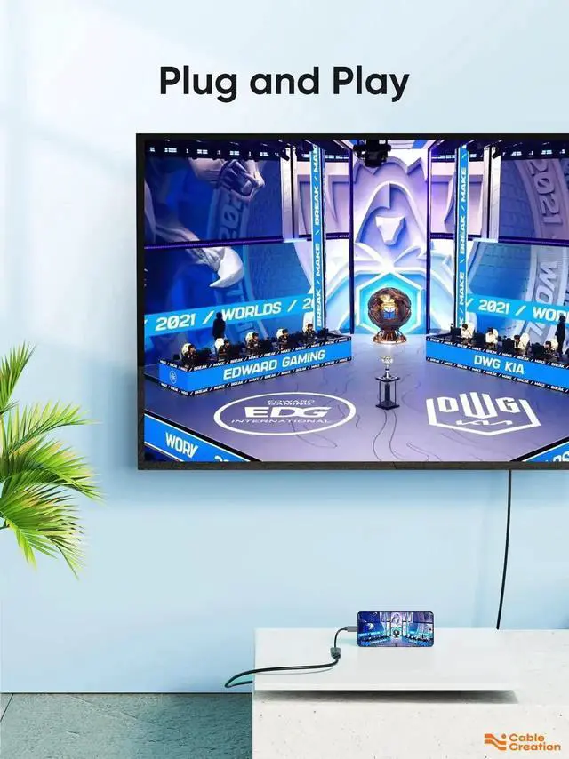 Alt view image 2 of 7 - JAENFONG USB C to HDMI Adapter for Home Office 4K@60Hz HDR, Type C Male to hdmi Female Adapter Thunderbolt 3 Compatible, for MacBook/Pro/Air, iPad Pro, Surface Book 2, Galaxy S22/S20, Aluminum