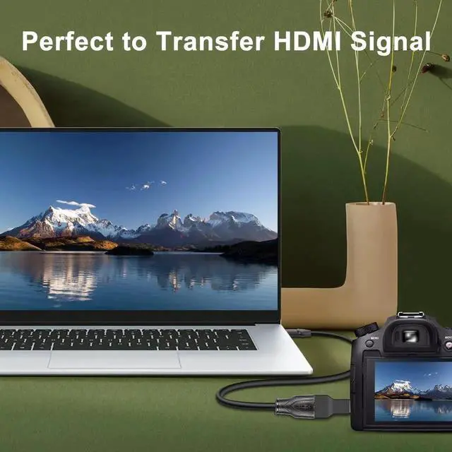 Alt view image 3 of 6 - JAENFONG Mini HDMI Adapter (2 Pack), Gold Plated HDMI Female to Mini HDMI Male Adapter Compatible with Digital Camera Camcorder Tablet Laptop