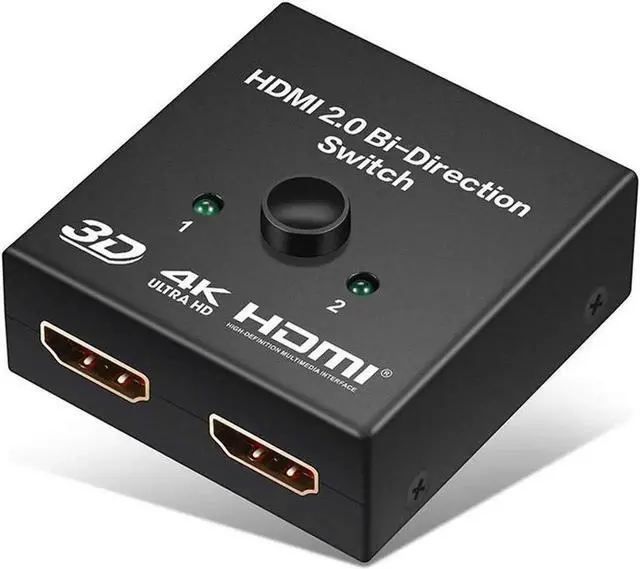 Main image of HDMI--compatible 2.0 Switch, 2x1 or 1x2 HDMI-compatible Bi-Directional Switcher with HDCP 2.2 Pass Through, Support UHD 4Kx2K@60Hz & 3D