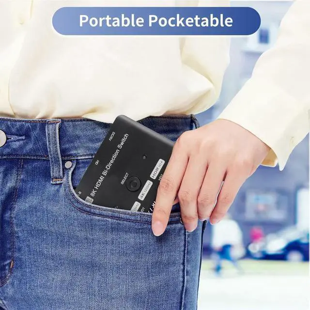 Alt view image 4 of 6 - Upgraded HDMI 2.1 Switch 4K@120Hz, Vszerda Bidirectional 48Gbps HDMI Switcher with 2in 1out or 1in 2out Supports 8K@60Hz 4K@120Hz 2K@144Hz & Fits for Xbox PS5/4 HDMI Projectors TV