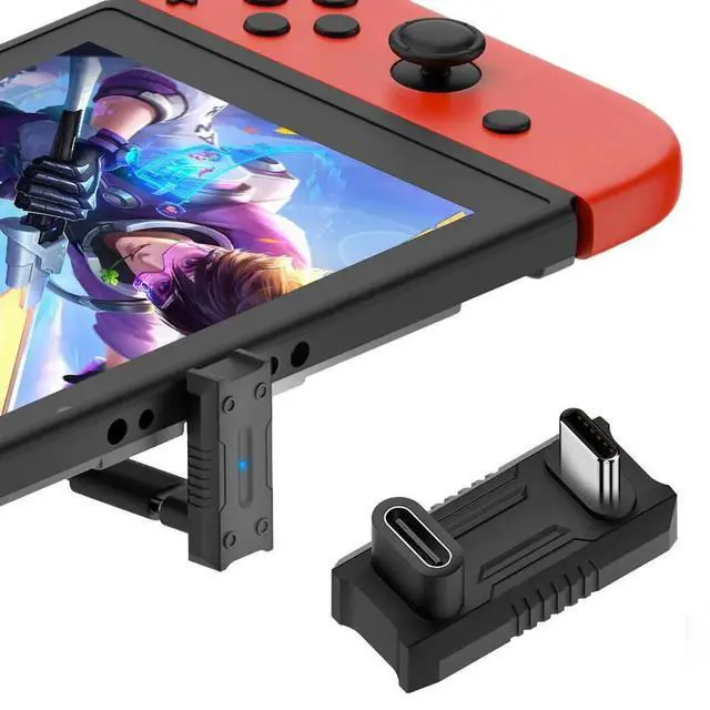 Alt view image 4 of 4 - JAENFONG USB-C To USB-C Adapter 20Gbps USB-C Male To USB-C Female Adapter 8K@60Hz 180 Degree U-shaped for Rog Ally Game Console