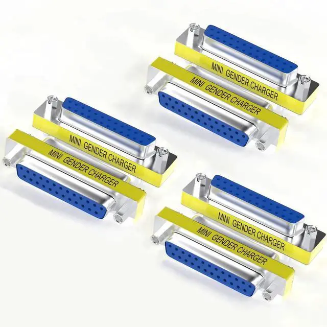 Alt view image 6 of 6 - JAENFONG 6-Pack DB25 25Pin Female to Female Mini Gender Changer Coupler Adapter RS232 Serial Cable Connector