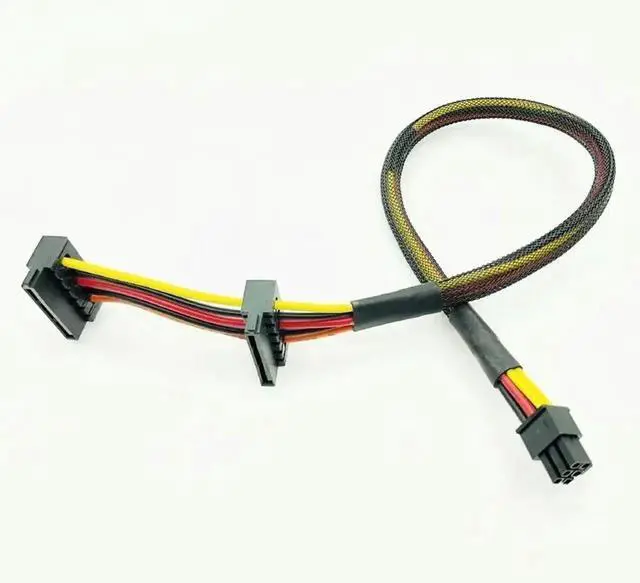 Alt view image 2 of 3 - JAENFONG FOR Mini 6Pin to Dual SATA Connector Power Cable for 3668 3667 3650 SATA Hard Drive Disk SATA HDD SSD Power Supply Cable