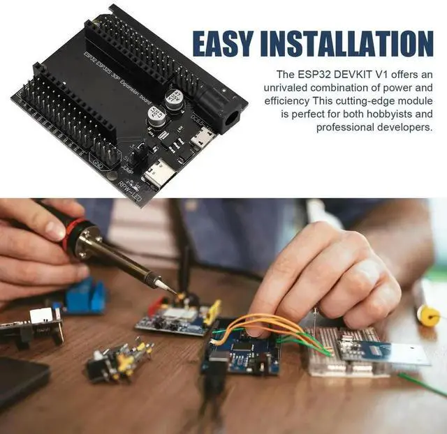 Alt view image 3 of 4 - JAENFONG ESP32 DEVKIT V1 Power Supply Panel ESP32 30P Power Board ESP32S Development Board Expansion Board