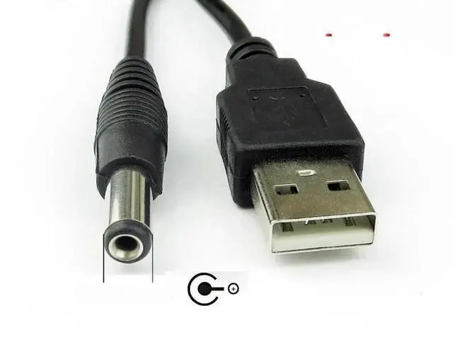 Alt view image 2 of 3 - JAENFONG FOR Cable 80cm USB Port to DC 2.0 - 5.5mm 5V DC Barrel Jack Power Cable Connector Black For LED Lamp Or Other Equipment