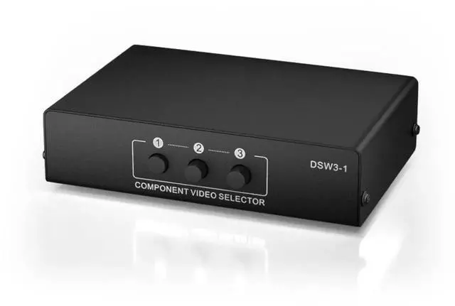 Alt view image 2 of 7 - 3 in 1 Out Component AV Video Switch Box 1080P, 3 Port 5 RCA 3-Way YPbPr Cable RGB Component Switch, Composite L/R Audio AV Splitter Selector Switcher Converter for Xbox Wii PS3/2/1 SNES DVD STB HDTV