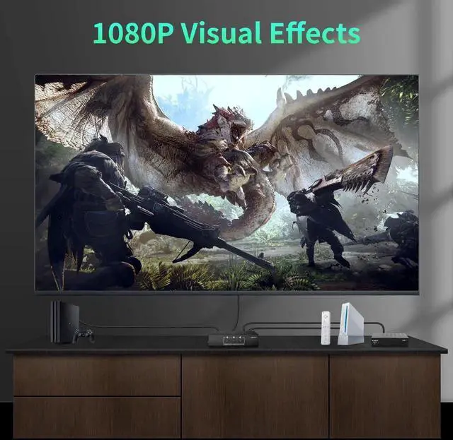 Alt view image 6 of 7 - 3 in 1 Out Component AV Video Switch Box 1080P, 3 Port 5 RCA 3-Way YPbPr Cable RGB Component Switch, Composite L/R Audio AV Splitter Selector Switcher Converter for Xbox Wii PS3/2/1 SNES DVD STB HDTV