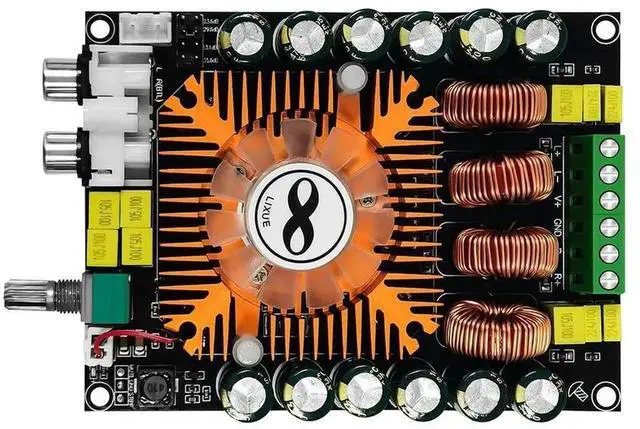Main image of JAENFONG TDA7498E 2.0 Dual Channel HIFI Stereo Module 160Wx2 High Power Digital Power Amplifier Board Support BTL 220W With Cooling Fan