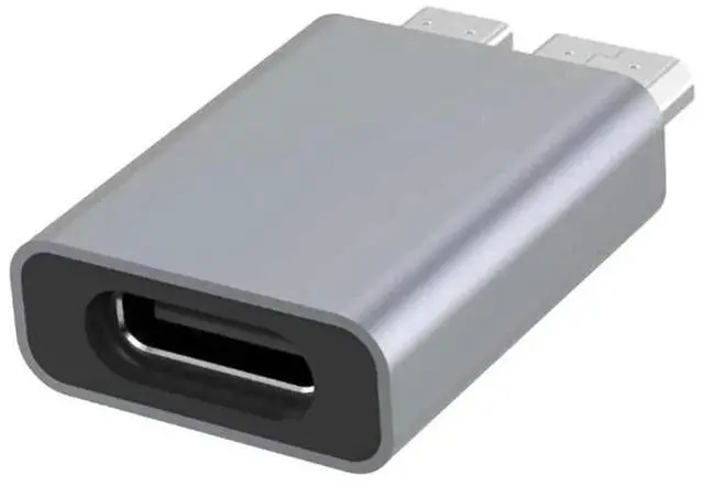 Alt view image 3 of 3 - JAENFONG Micro B USB C Male to Type C Female Adapter Type-C USB3.0 Micro B Connector for External Hard Drive Disk HDD Cable Adapter