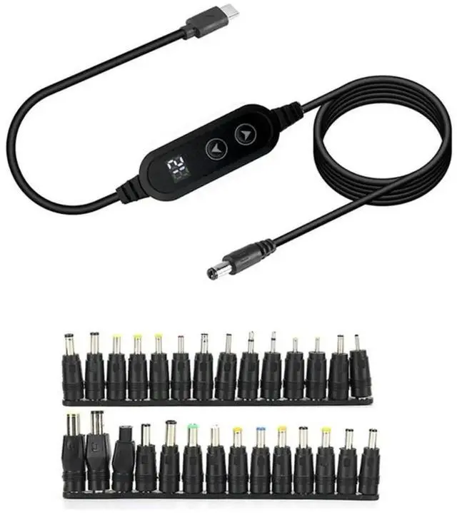 Main image of JAENFONG 100W Type C to Universal Notebook Adapter Connecter Dc Jack Usb C Laptop Charging Cable Cord Laptop Charger 28pcs Connector