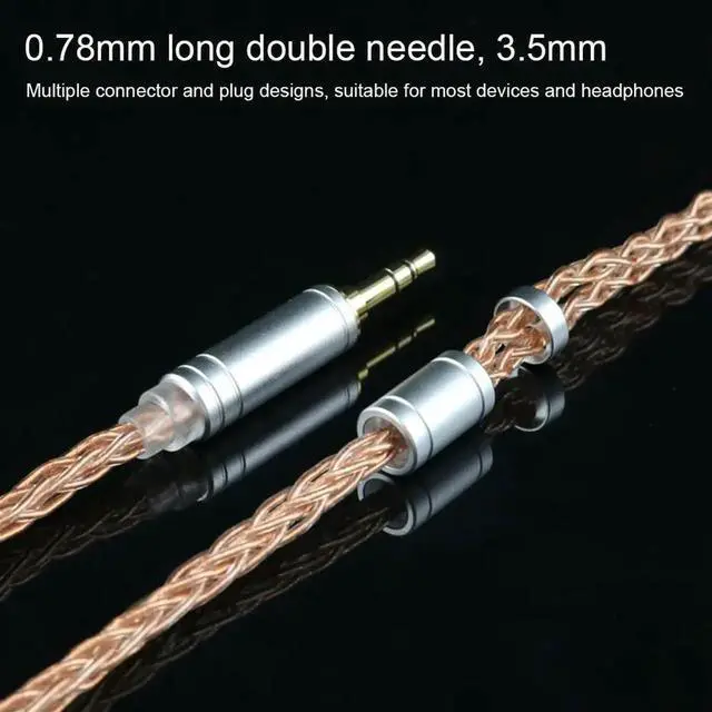 Alt view image 3 of 3 - JAENFONG 1.25m IEM Cable Silver Plated Earphone Cords Universal Long Earbud Cord DIY Replacement MMCX Cable Repair DIY HIFI MMCX Earphone