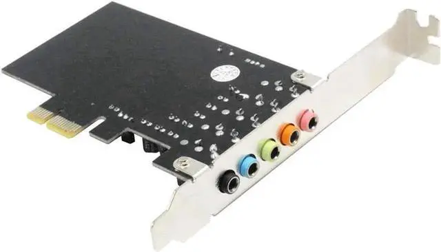 Alt view image 3 of 6 - PCIe Sound Card, 5.1 Internal Sound Card for PC Windows 10 w/ Low Profile Bracket, 3D Stereo PCI-e Audio Card, CMI8738 Chip 32/64 Bit Sound Card PCI Express Adapter