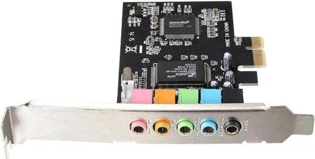 Alt view image 5 of 6 - PCIe Sound Card, 5.1 Internal Sound Card for PC Windows 10 w/ Low Profile Bracket, 3D Stereo PCI-e Audio Card, CMI8738 Chip 32/64 Bit Sound Card PCI Express Adapter