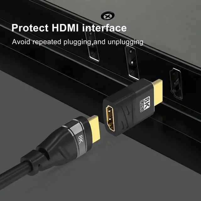 Alt view image 3 of 7 - JAENFONG 2-Pack 8K HDMI 2.1 Female to Female Adapter, HDMI Male to Female Connector, HDMI Cable Coupler Support 8K@60Hz,4K@120Hz,HDR,eARC for HDMI Cable Extension, HDTV, Laptop, PC, Monitor, PS5