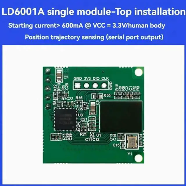 Alt view image 3 of 7 - JAENFONG LD6001A 60Ghz Mmwave Radar Sensor Module 4T 4R Low Power Consumption Human Presence Sensor Module