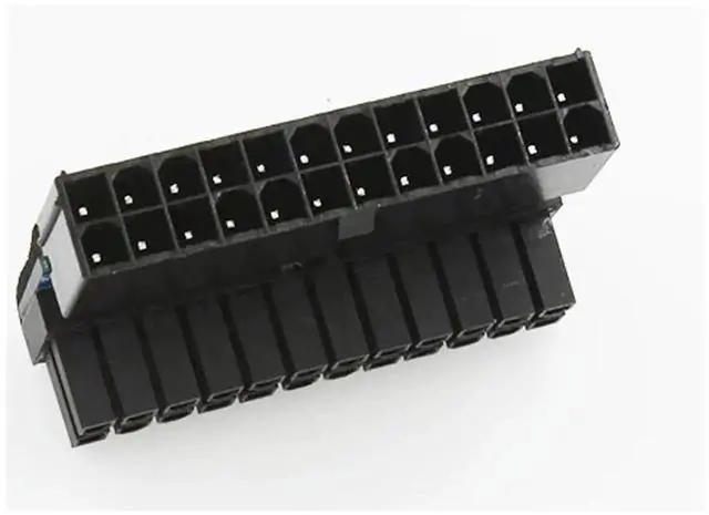 Alt view image 2 of 3 - JAENFONG FOR ATX 24Pin Atx 90 degree 24 pin to 24pin Power Plug Adapter Mainboard Motherboard Power Connectors Modular Power Supply Cables