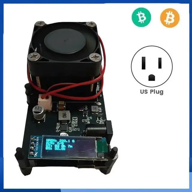 Alt view image 5 of 7 - JAENFONG Bitaxe Miner Stand-Alone BitDSK 200Gh/S BM1397 Bitcoin ASIC BTC Miner Solo Lottery Miner Low Power Miner US PLUG