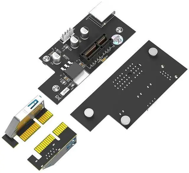 Main image of JAENFONG FOR PCI-E PCI Express 1X to 1X Riser Card SATA Power LED Indicator with Magnetic Foot Pads for PCIE X1 Extender USB 3.0 Cable