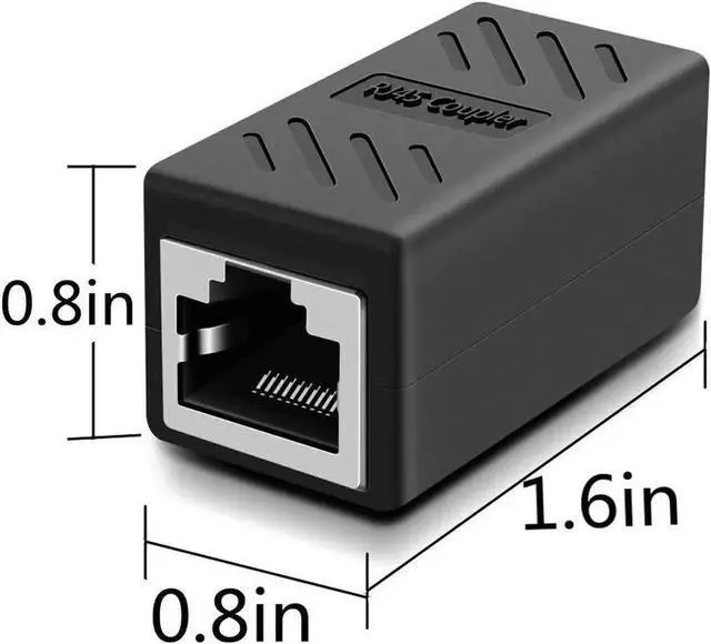 Alt view image 4 of 7 - RJ45 Coupler, Ethernet Coupler, Ethernet Cable Extender Adapter, Ethernet Coupler for Cat 7 Cat6 Cat5 Cat5e Ethernet Cable Coupler Network Coupler, Female to Female (2 Pack)