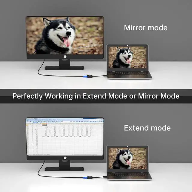 Alt view image 5 of 6 - JAENFONG MT-VIKI HDMI to VGA Adapter, Gold-Plated HDMI Converter Male to Female, Compatible for Computer, Desktop, Laptop, Monitor, Projector, HDTV, Chromebook, Raspberry Pi, Roku, Xbox (5 Pack)