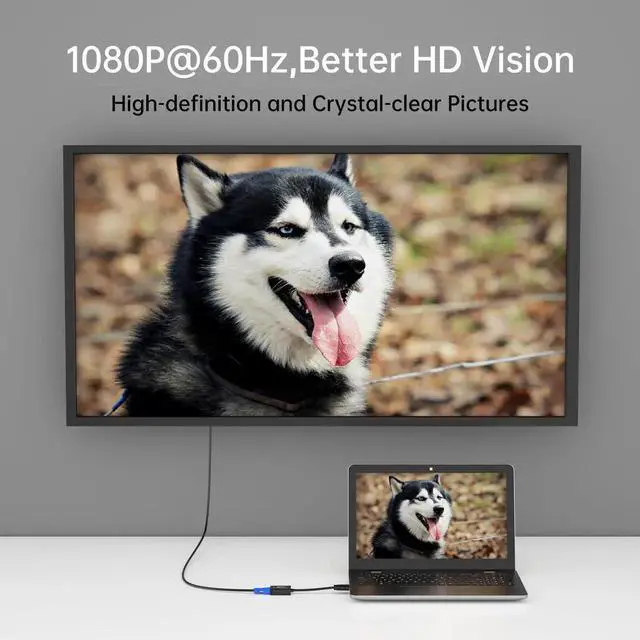 Alt view image 4 of 6 - JAENFONG MT-VIKI HDMI to VGA Adapter, Gold-Plated HDMI Converter Male to Female, Compatible for Computer, Desktop, Laptop, Monitor, Projector, HDTV, Chromebook, Raspberry Pi, Roku, Xbox (5 Pack)