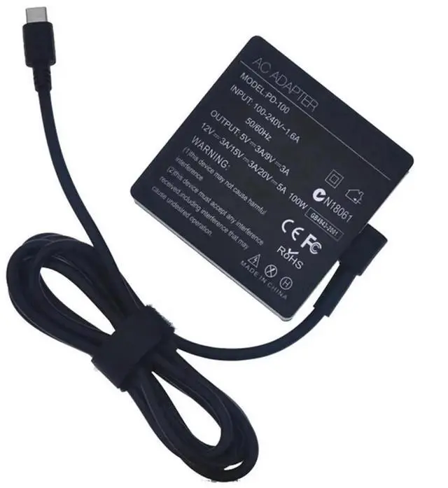 Alt view image 3 of 4 - JAENFONG 20V 5A 100W Universal USB Type C Laptop Power Adapter Charger for Laptop Power Supply