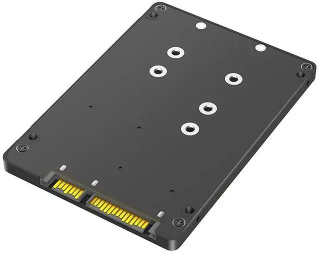 Alt view image 2 of 4 - JAENFONG Dual M.2 B Key NGFF SSD To 2.5 SATA III Adapter M.2 SATA Adapter 6Gbps Dual NGFF B Key M.2 SSD Card Driver-free with Enclosure