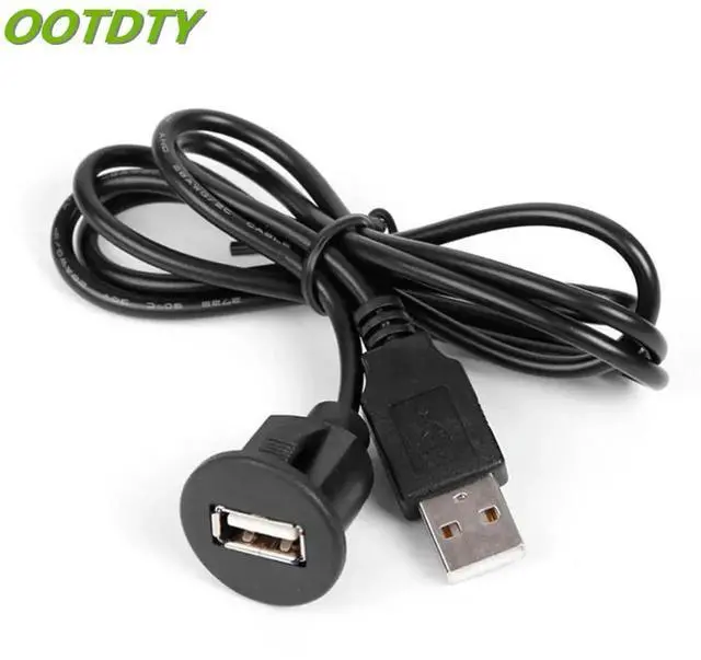 Main image of JAENFONG OOTDTY 2m PC Car Dash Board Mount USB 2.0 Male To Female Socket Extension Panel Cable