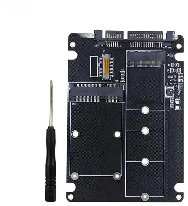 Alt view image 3 of 3 - JAENFONG FOR Adapter SSD M2 mSATA Adapter M2 SATA SSD mSATA SSD to SATA3.0 6Gbps Board 2.5" SATA to M2 Converter M.2 to SATA Riser for Laptop