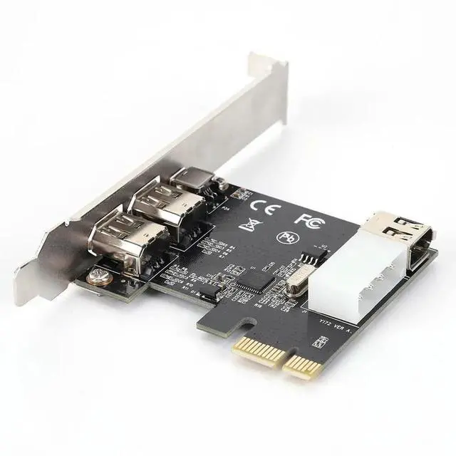 Alt view image 3 of 4 - JAENFONG PCI-E 1X to 16X 1394 DV Video Capture Card with 6 Pin to 4 Pin Firewire Adapter 3 Ports Free Driver Desktop Computer Accessory