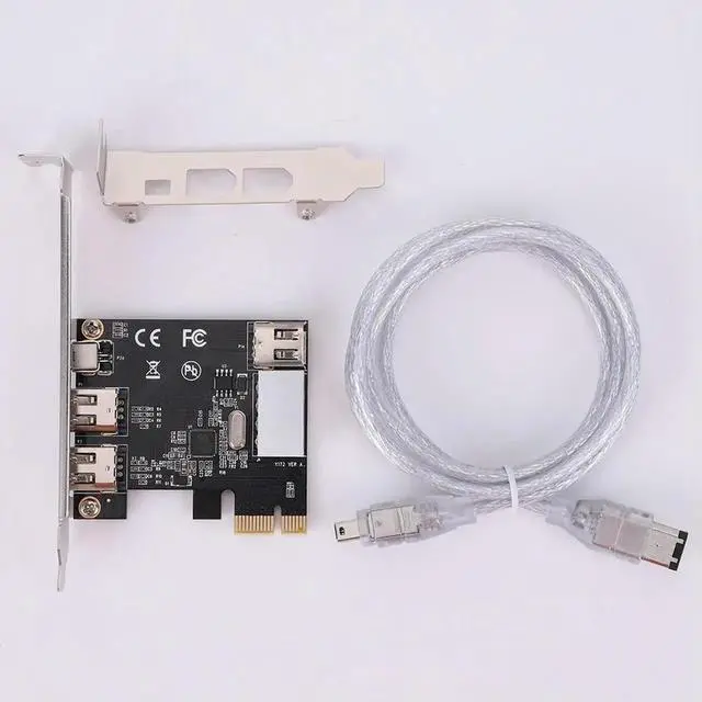 Alt view image 2 of 4 - JAENFONG PCI-E 1X to 16X 1394 DV Video Capture Card with 6 Pin to 4 Pin Firewire Adapter 3 Ports Free Driver Desktop Computer Accessory