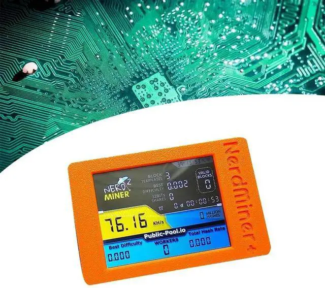 Alt view image 3 of 7 - JAENFONG For Nerdminer 77K/S Hashrate with 2.8-Inch Screen BTC Lottery Solo Miner Bitcoin Nerd Miner for BTC Miner Orange