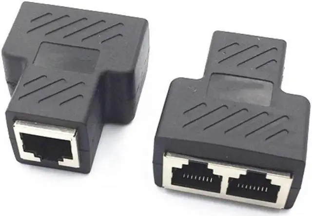 Alt view image 3 of 3 - 2PCS RJ45 Connector RJ45 Splitter 8P8C Network Adapter Extender Connector Suitable for Cat5E Cat6 Cat7 Ethernet Router Function